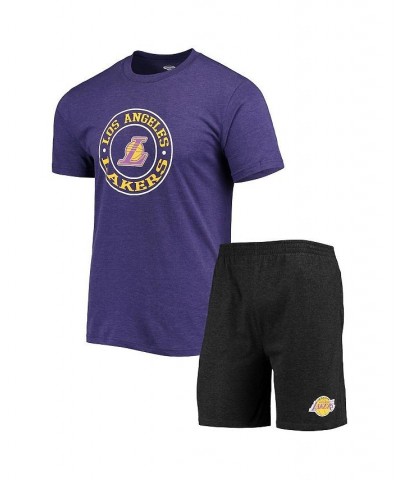 Men's Black, Purple Los Angeles Lakers T-shirt and Shorts Sleep Set $20.68 Pajama