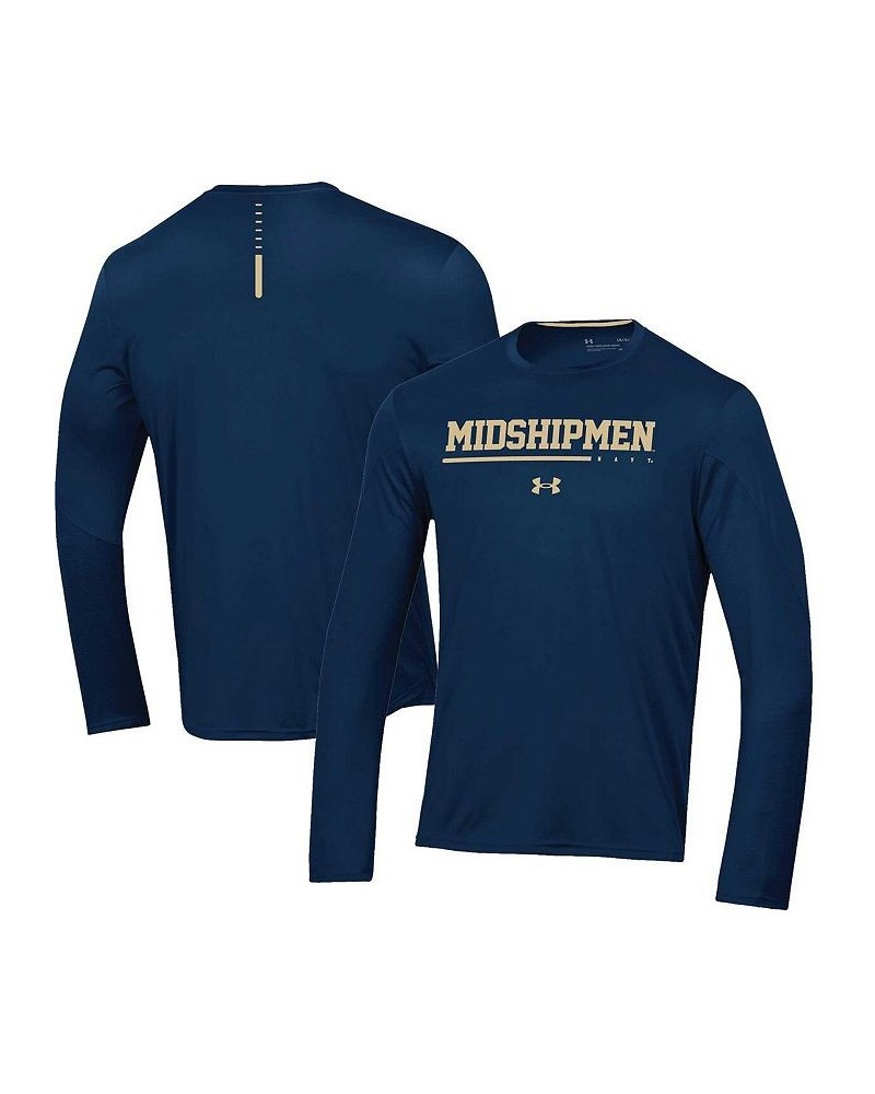 Men's Navy Navy Midshipmen 2022 Sideline Training Performance Long Sleeve T-shirt $28.20 T-Shirts