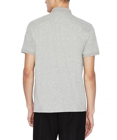 Men's Regular-Fit Logo-Print Polo Shirt Gray $32.90 Polo Shirts