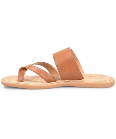 Women's Kelsee Comfort Flat Sandal Tan/Beige $44.20 Shoes