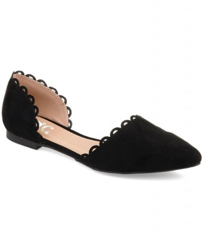 Women's Jezlin Scalloped Flats Black $33.60 Shoes