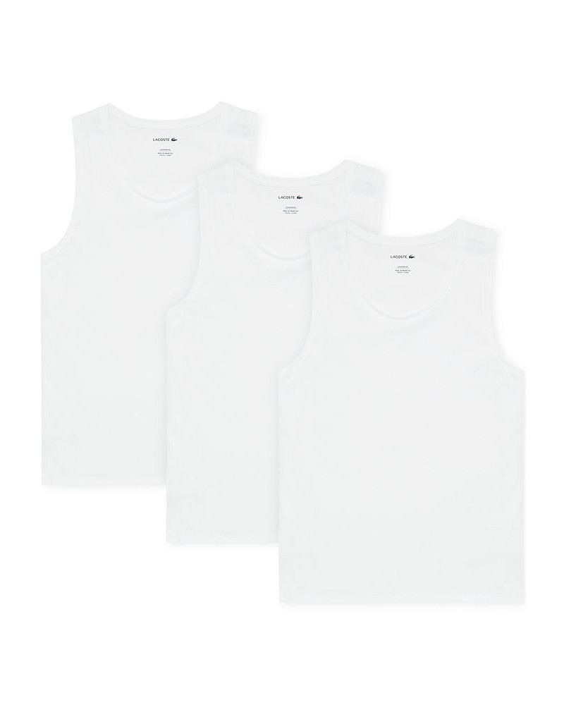 Men's Essential Slim Tank Top Set, 3-Piece White $20.79 Undershirt