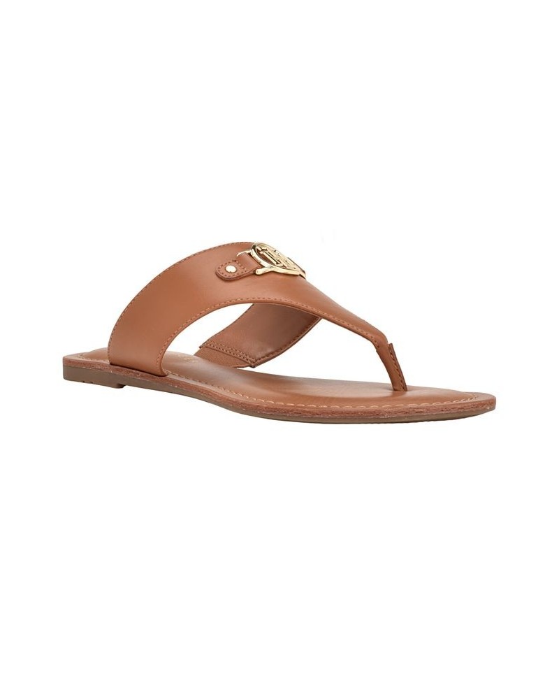 Women's Lazire Casual Slip-on Sandals Brown $36.00 Shoes