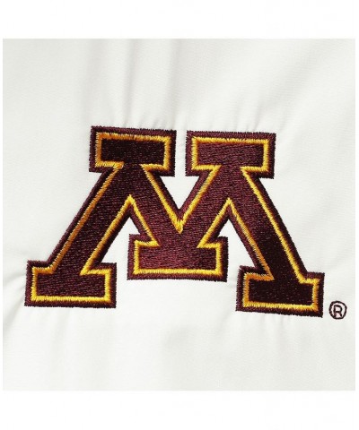 Men's White, Maroon Minnesota Golden Gophers Sideline Coach Half-Zip Jacket $43.99 Jackets