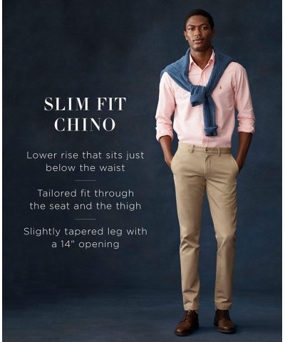 Men's Slim-Fit Stretch Chino Pants Classic Stone $52.50 Pants