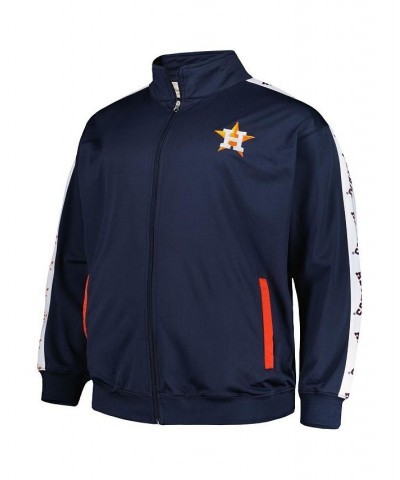 Men's Navy Houston Astros Big and Tall Tricot Track Full-Zip Jacket $39.95 Jackets