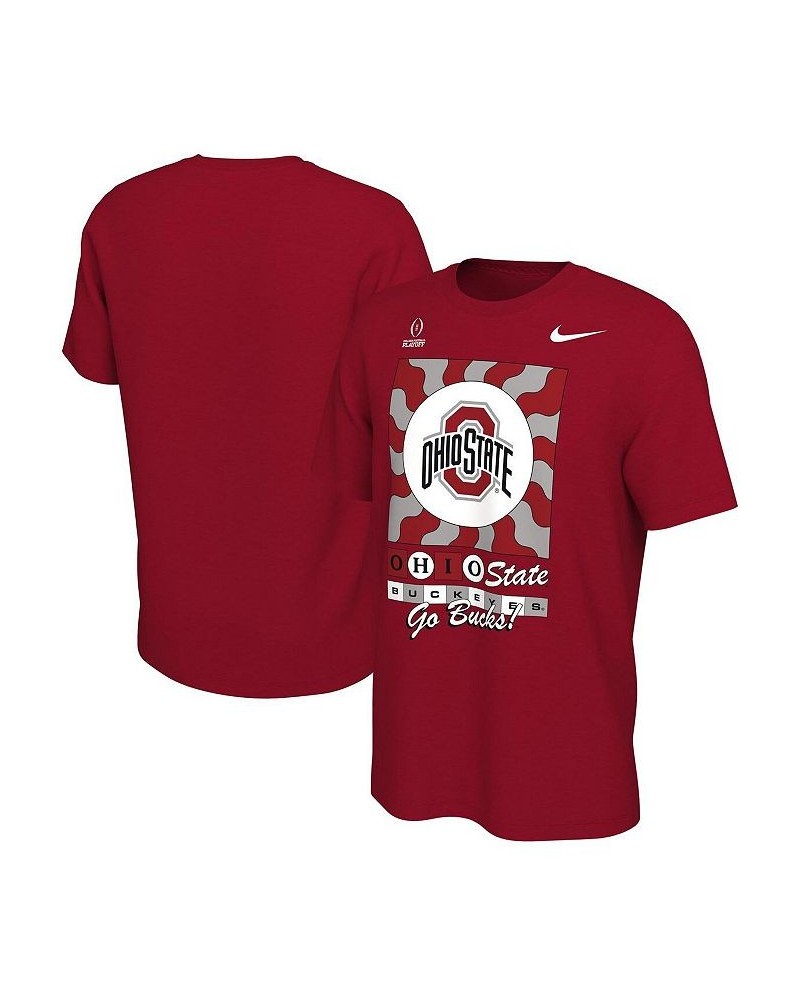 Men's Scarlet Ohio State Buckeyes 2022 College Football Playoff Media Night T-shirt $23.19 T-Shirts
