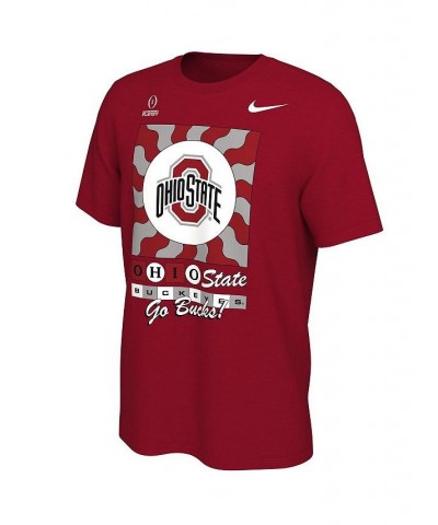 Men's Scarlet Ohio State Buckeyes 2022 College Football Playoff Media Night T-shirt $23.19 T-Shirts