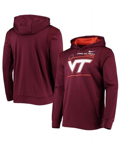 Men's Maroon Virginia Tech Hokies 2021 Team Sideline Performance Pullover Hoodie $36.39 Sweatshirt