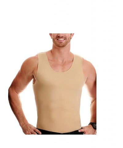 Men's Big & Tall Insta Slim Compression Muscle Tank Top Black $35.67 Undershirt