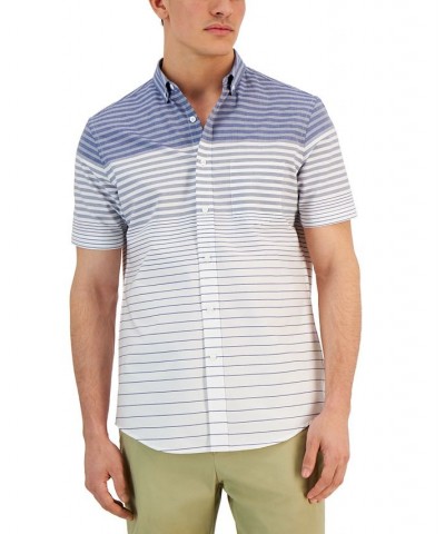 Men's Sail Stripe Poplin Shirt Blue $31.54 Shirts