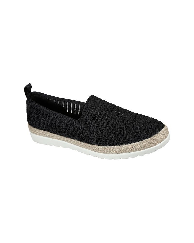 Women's Bobs Flexpadrille 3.0 - Pastel Sky Slip-On Canvas Casual Sneakers Black $39.75 Shoes