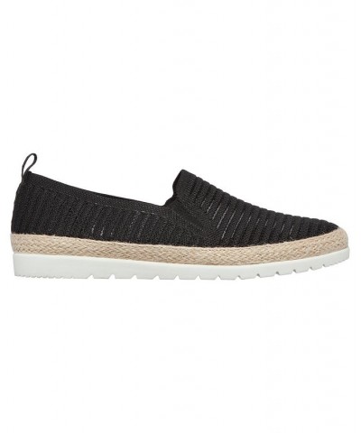 Women's Bobs Flexpadrille 3.0 - Pastel Sky Slip-On Canvas Casual Sneakers Black $39.75 Shoes