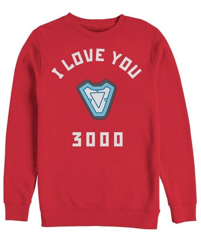 Marvel Men's Avengers Endgame Core Reactor I Love You 3000, Crewneck Fleece Red $32.44 Sweatshirt