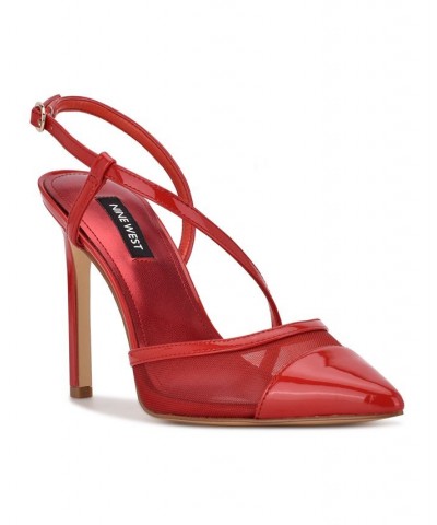 Women's Timie Ankle Strap Pumps Red $41.58 Shoes