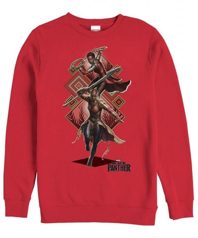 Marvel Men's Black Panther Shuri Nakia Girl Power Action Pose, Crewneck Fleece Red $30.79 Sweatshirt