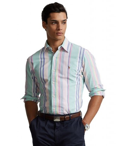 Men's Classic-Fit Oxford Shirt Seafoam/Pink Multi $49.95 Shirts