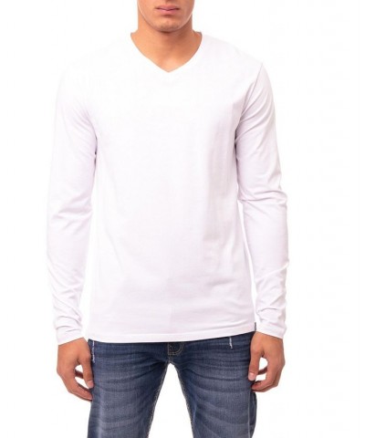 Men's Soft Stretch V-Neck Long Sleeve T-shirt PD02 $21.56 T-Shirts