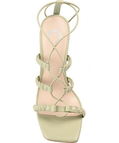 Women's Jamila Tie-Up Sandals Brown $38.50 Shoes