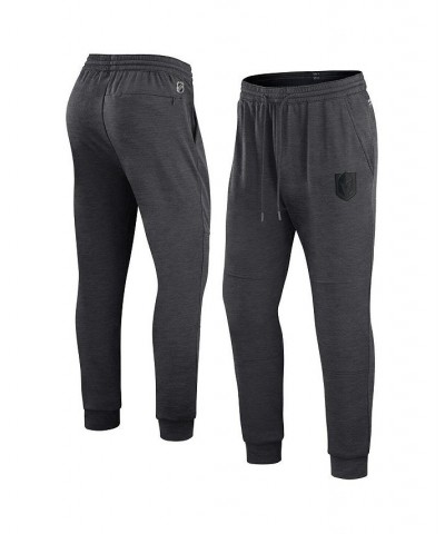 Men's Branded Heather Charcoal Vegas Golden Knights Authentic Pro Road Jogger Sweatpants $29.93 Pants