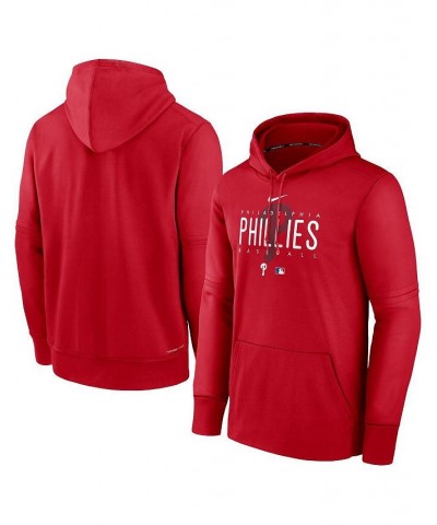 Men's Red Philadelphia Phillies Authentic Collection Pregame Performance Pullover Hoodie $48.44 Sweatshirt