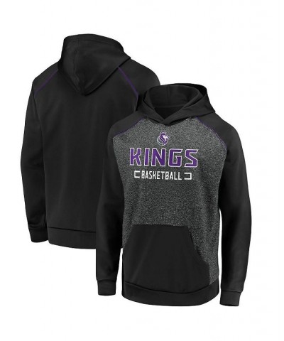 Men's Branded Heathered Charcoal and Black Sacramento Kings Game Day Ready Raglan Pullover Hoodie $32.34 Sweatshirt