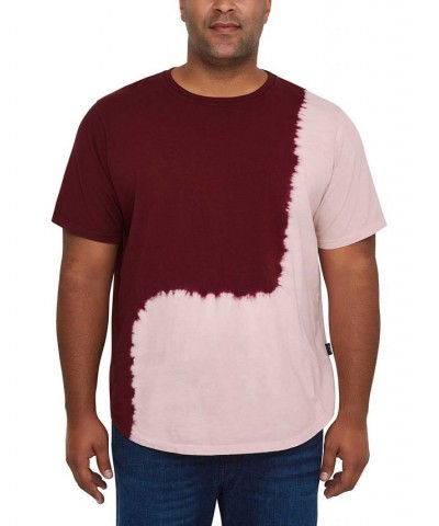 Men's Big and Tall Dip-Dye Hi-Lo T-shirt Red $32.70 T-Shirts