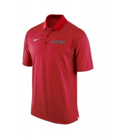 Men's Scarlet Ohio State Buckeyes Stadium Stripe Performance Team Polo Shirt $33.75 Polo Shirts