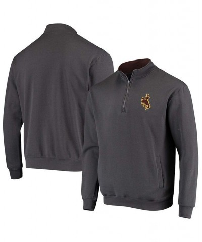 Men's Charcoal Wyoming Cowboys Tortugas Logo Quarter-Zip Jacket $33.59 Sweatshirt