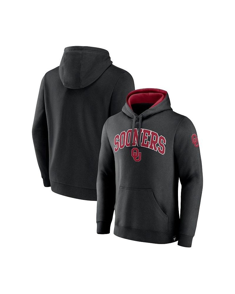 Men's Branded Black Oklahoma Sooners Arch and Logo Tackle Twill Pullover Hoodie $31.19 Sweatshirt