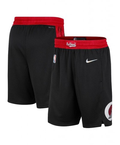 Men's Black and Red Portland Trail Blazers 2021/22 City Edition Swingman Shorts $38.50 Shorts
