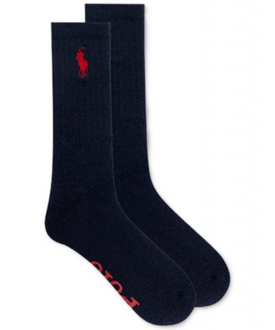 Men's Big Pony Slipper Socks Blue $12.48 Socks