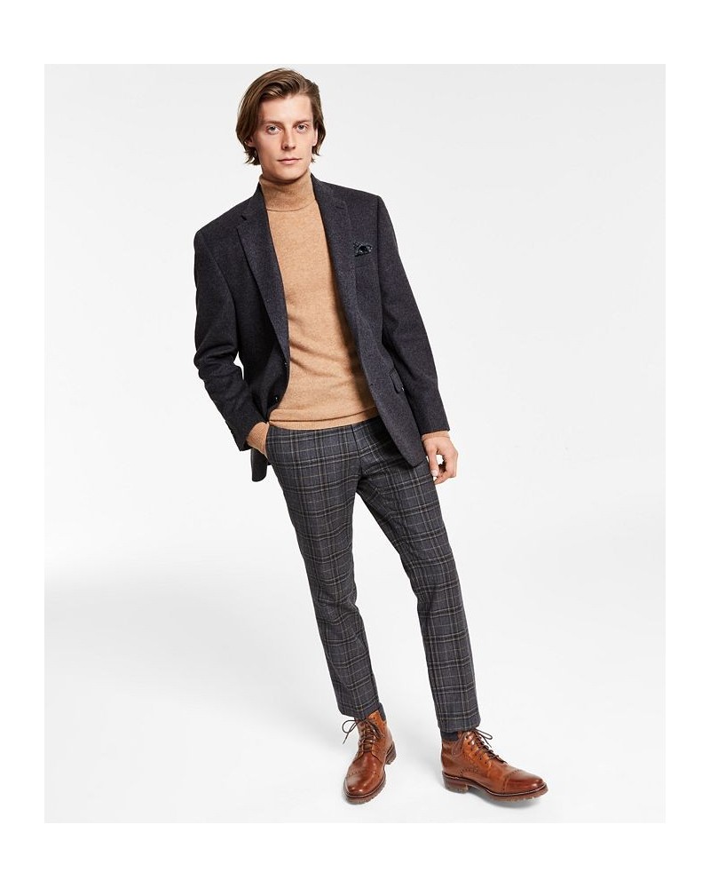 Men's Wool/Cashmere-Blend Classic-Fit Sport Coat Gray $85.50 Blazers
