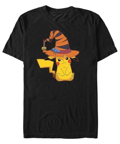 Men's Pokemon Pika Witch Short Sleeves T-shirt Black $20.64 T-Shirts