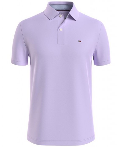 Men's Big & Tall Ivy Custom-Fit Short-Sleeve Polo Purple $34.19 Polo Shirts