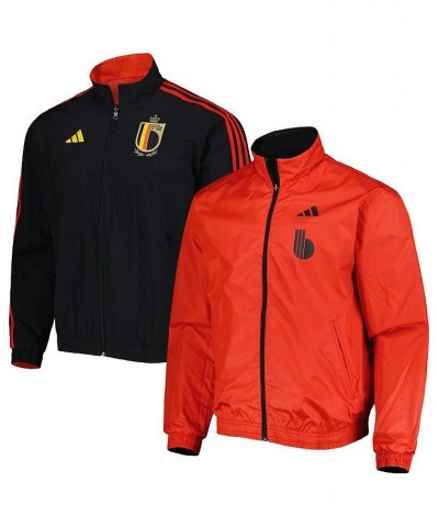 Men's Red and Black Belgium National Team AEROREADY Reversible Anthem Reversible Full-Zip Jacket $45.60 Jackets