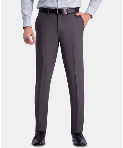 Men's Premium Comfort Slim-Fit Performance Stretch Flat-Front Dress Pants Gray $25.85 Pants