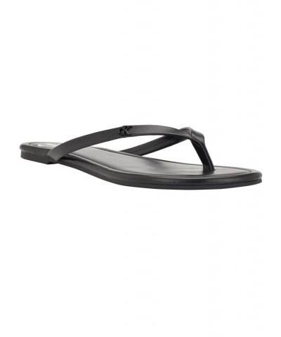 Women's Crude Casual Slide-on Flat Sandals Black $24.19 Shoes