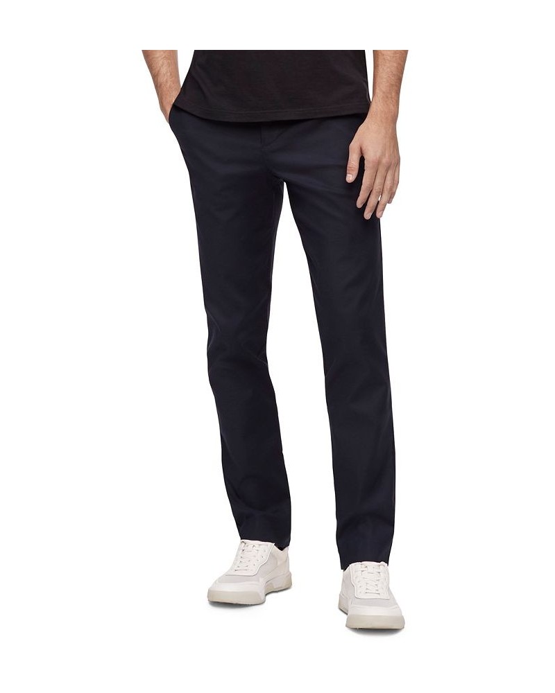 Men's Slim-Fit Modern Stretch Chino Pants Blue $41.79 Pants