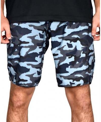 Men's Regular Fit Camo Print Windjammer Shorts Blue $39.00 Shorts