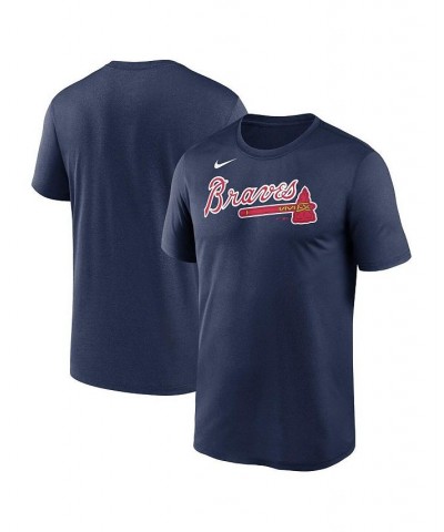Men's Navy Atlanta Braves New Legend Wordmark T-shirt $23.50 T-Shirts