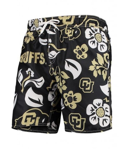 Men's Black Colorado Buffaloes Floral Volley Swim Trunks $34.30 Swimsuits