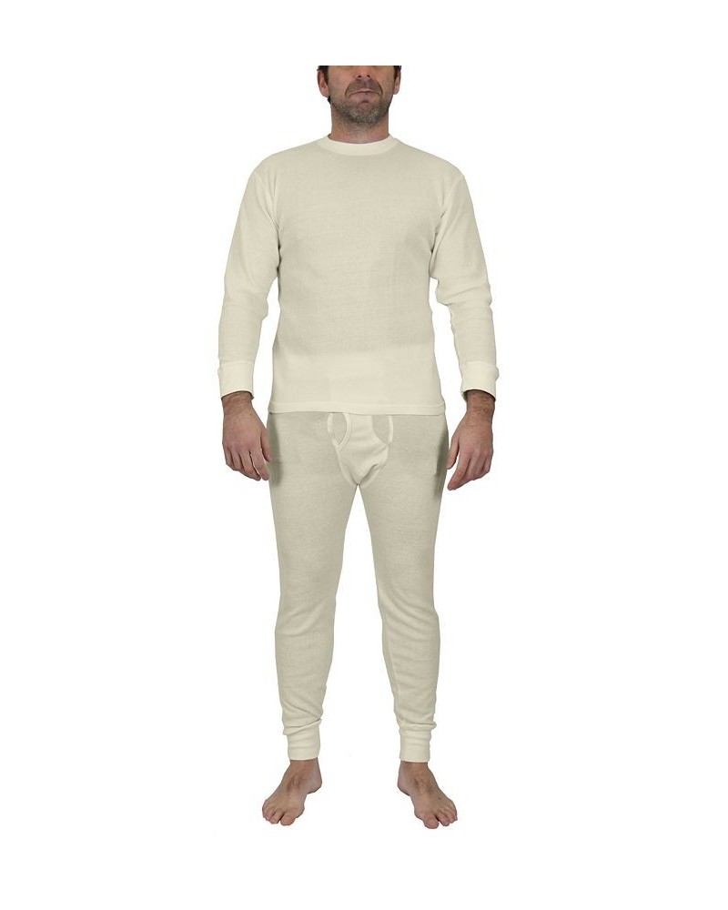 Men's Winter Thermal Top and Bottom, 2 Piece Set Natural $21.07 Undershirt