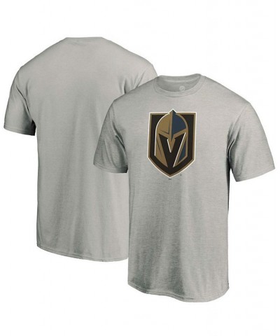 Men's Gray Vegas Golden Knights Team Primary Logo T-shirt $17.35 T-Shirts