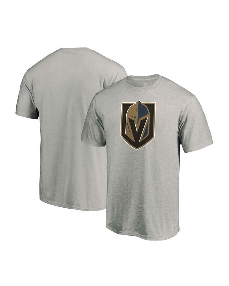 Men's Gray Vegas Golden Knights Team Primary Logo T-shirt $17.35 T-Shirts