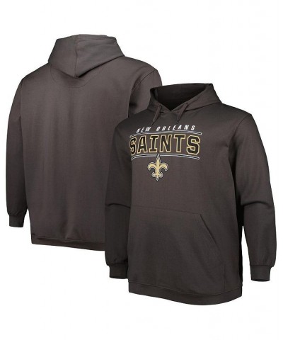 Men's Charcoal New Orleans Saints Big and Tall Logo Pullover Hoodie $40.42 Sweatshirt