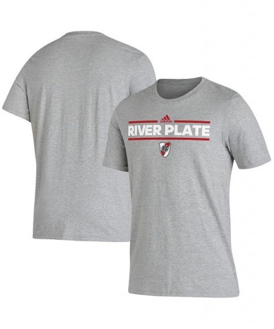 Men's Heather Gray Club Atletico River Plate Lockup T-shirt $20.64 T-Shirts