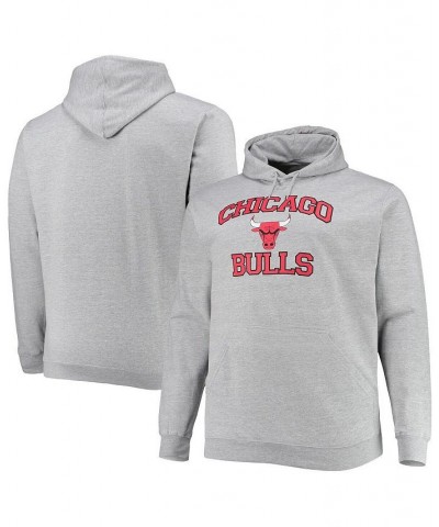 Men's Heathered Gray Chicago Bulls Big and Tall Heart and Soul Pullover Hoodie $34.40 Sweatshirt