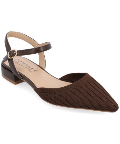 Women's Ansley Knit Flat Brown $45.89 Shoes
