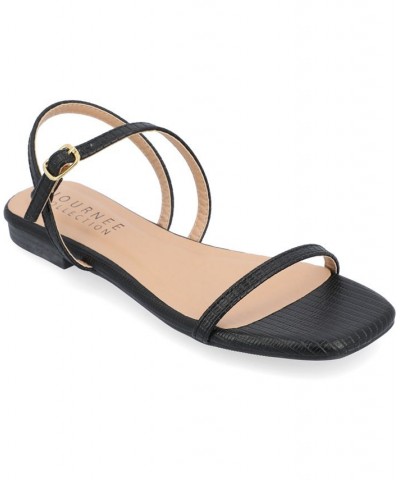 Women's Crishell Flat Sandals Black $36.80 Shoes